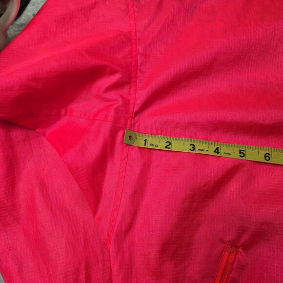 VTG 90s Columbia Men's Jacket Hot Pink Colorblock 1/4 Zip Windbreaker Pullover L - Picture 16 of 16